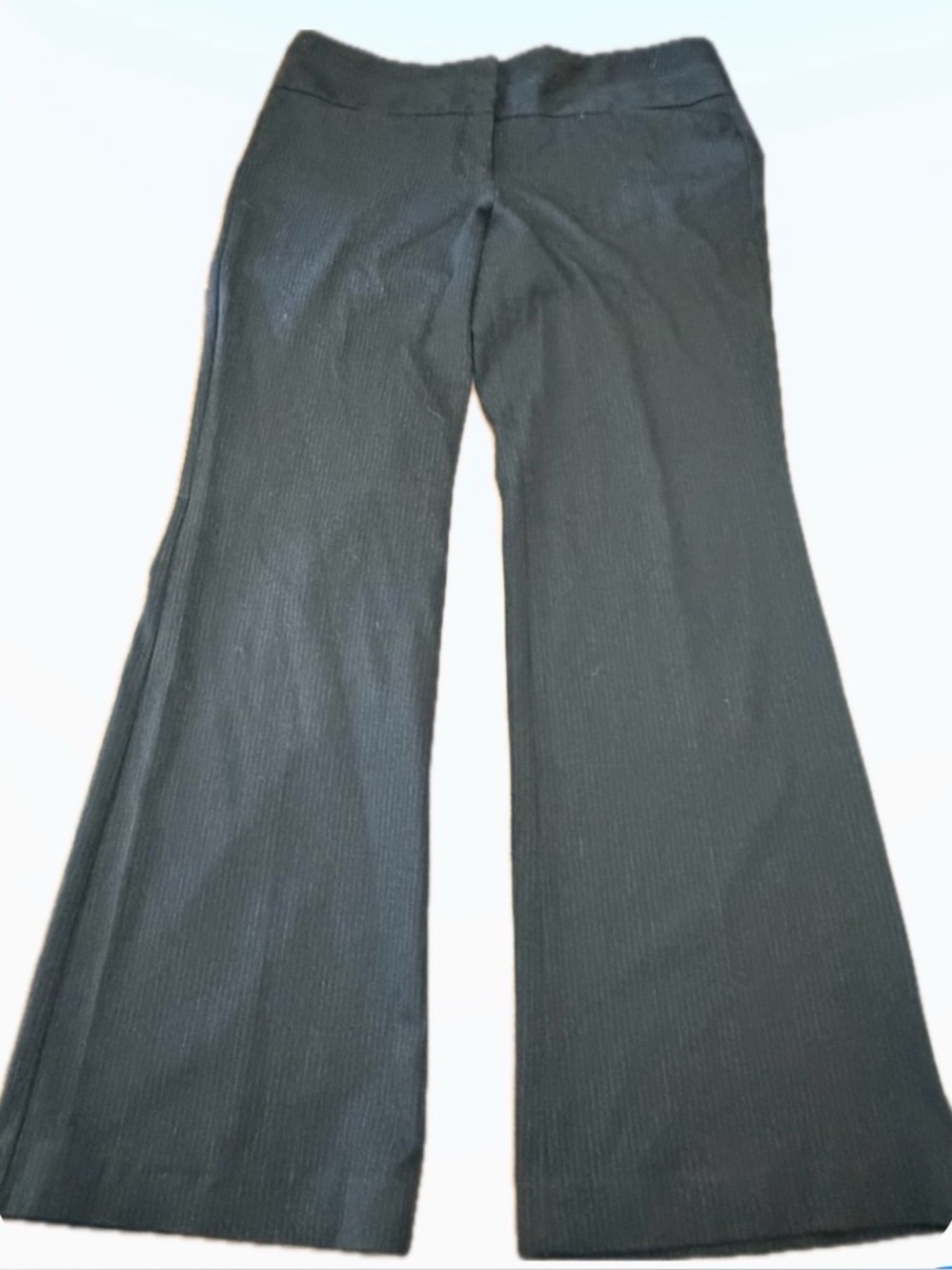 Express Editor Black Pinstripe Flare Dress Pants Size 10R